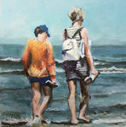 Serie: Beautiful People - voortuin Katwijk aan Zee - Moeder & dochter