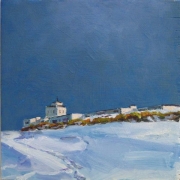 Katwijk aan Zee zicht op vuurbaak 15 x 15 cm Acryl