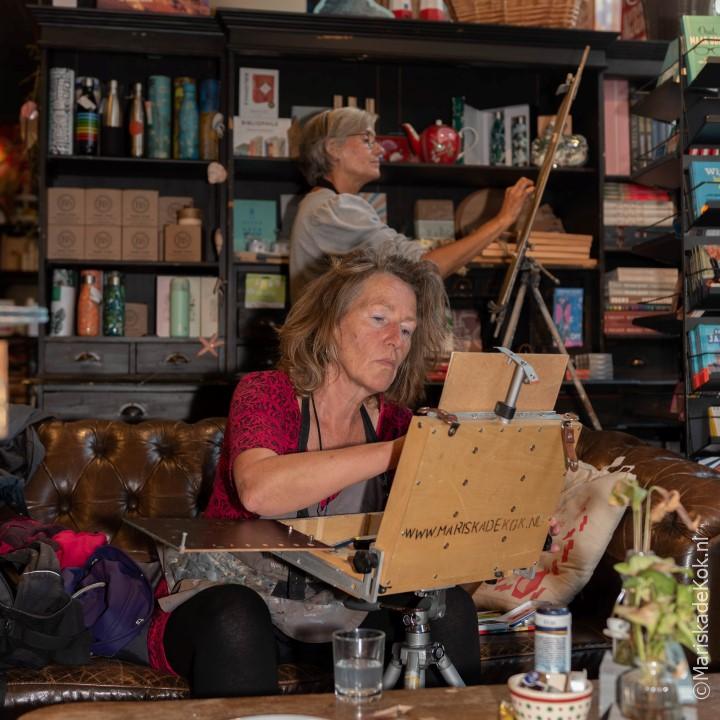 Live portretteren – een ster van Noordwijk