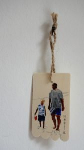 ©2018 Mariska de Kok, "Het vervolg" – Mixed Media 5 x 8 x 0.3 cm